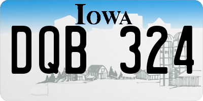 IA license plate DQB324