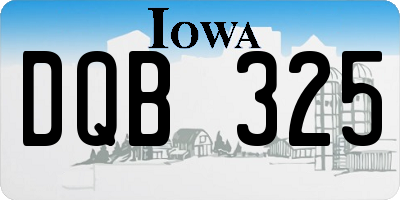 IA license plate DQB325