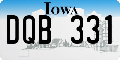 IA license plate DQB331