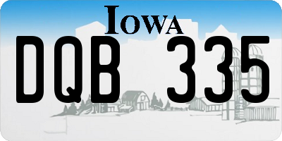 IA license plate DQB335