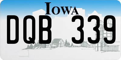 IA license plate DQB339