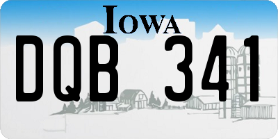 IA license plate DQB341