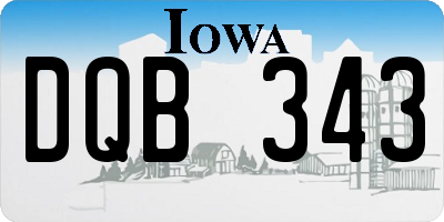 IA license plate DQB343
