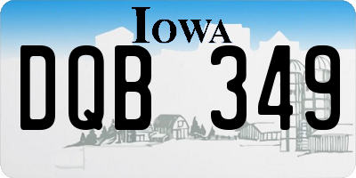 IA license plate DQB349