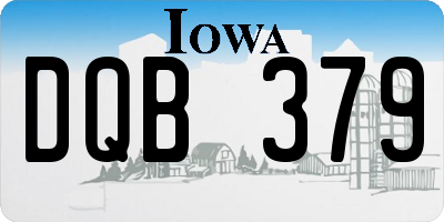 IA license plate DQB379
