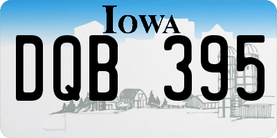 IA license plate DQB395
