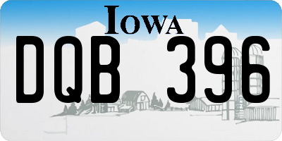 IA license plate DQB396