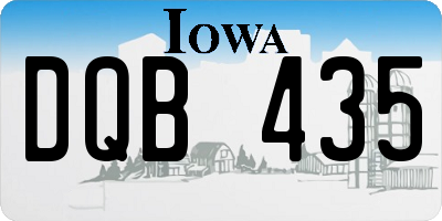 IA license plate DQB435