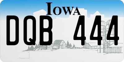 IA license plate DQB444