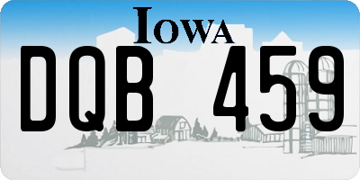 IA license plate DQB459