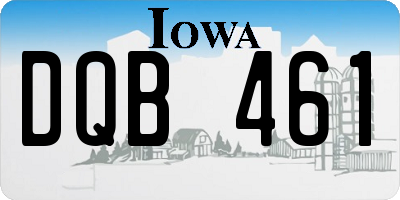 IA license plate DQB461