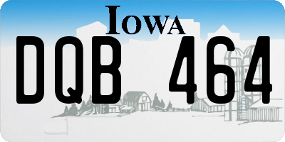 IA license plate DQB464