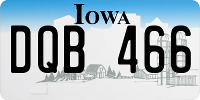 IA license plate DQB466