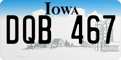 IA license plate DQB467