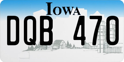 IA license plate DQB470