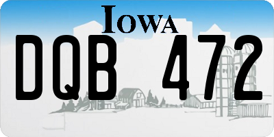 IA license plate DQB472