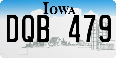 IA license plate DQB479