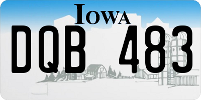 IA license plate DQB483
