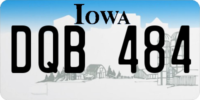 IA license plate DQB484