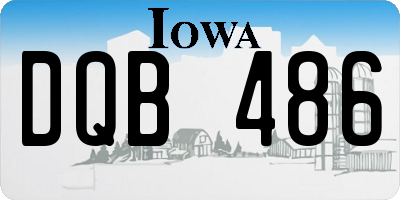 IA license plate DQB486
