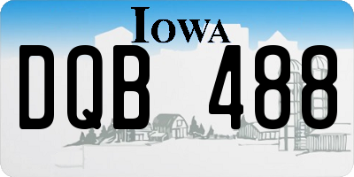 IA license plate DQB488