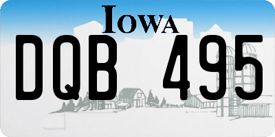 IA license plate DQB495