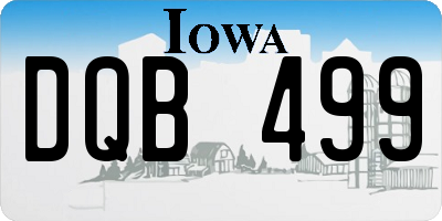 IA license plate DQB499