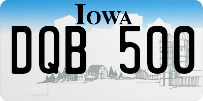 IA license plate DQB500