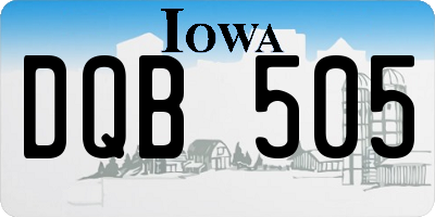 IA license plate DQB505