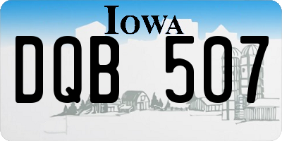 IA license plate DQB507