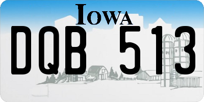IA license plate DQB513