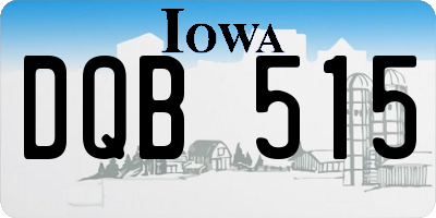 IA license plate DQB515