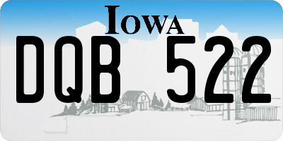 IA license plate DQB522