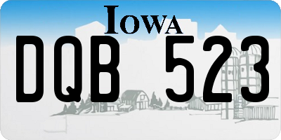 IA license plate DQB523