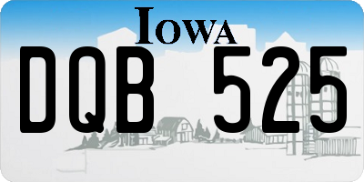 IA license plate DQB525