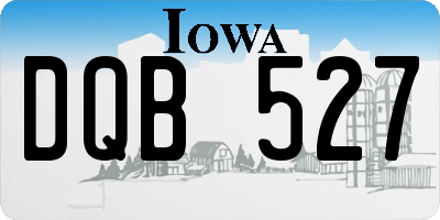 IA license plate DQB527