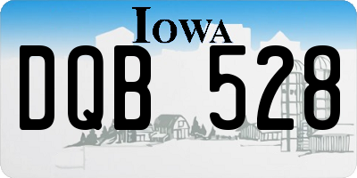 IA license plate DQB528
