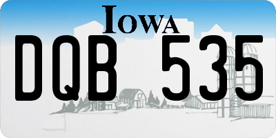 IA license plate DQB535