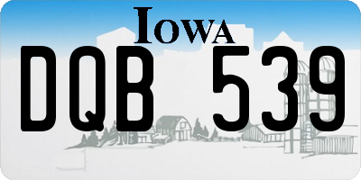 IA license plate DQB539