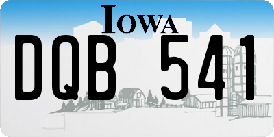IA license plate DQB541