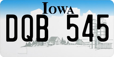 IA license plate DQB545