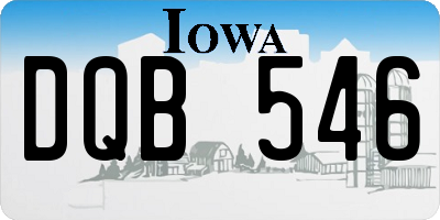 IA license plate DQB546