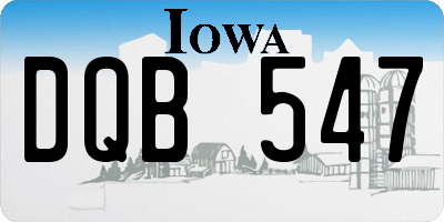 IA license plate DQB547