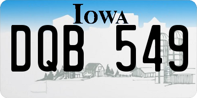 IA license plate DQB549