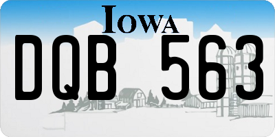 IA license plate DQB563