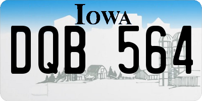 IA license plate DQB564