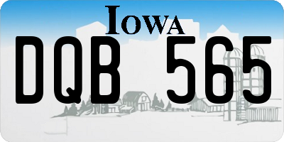 IA license plate DQB565