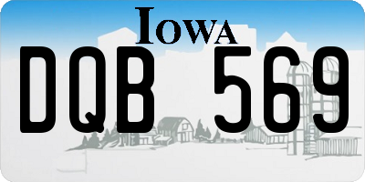 IA license plate DQB569