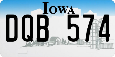 IA license plate DQB574