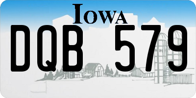 IA license plate DQB579